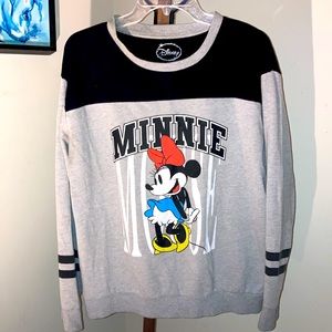 Disney | Women’s Gray/Black Minnie Mouse Sweatshirt - Size XLarge
